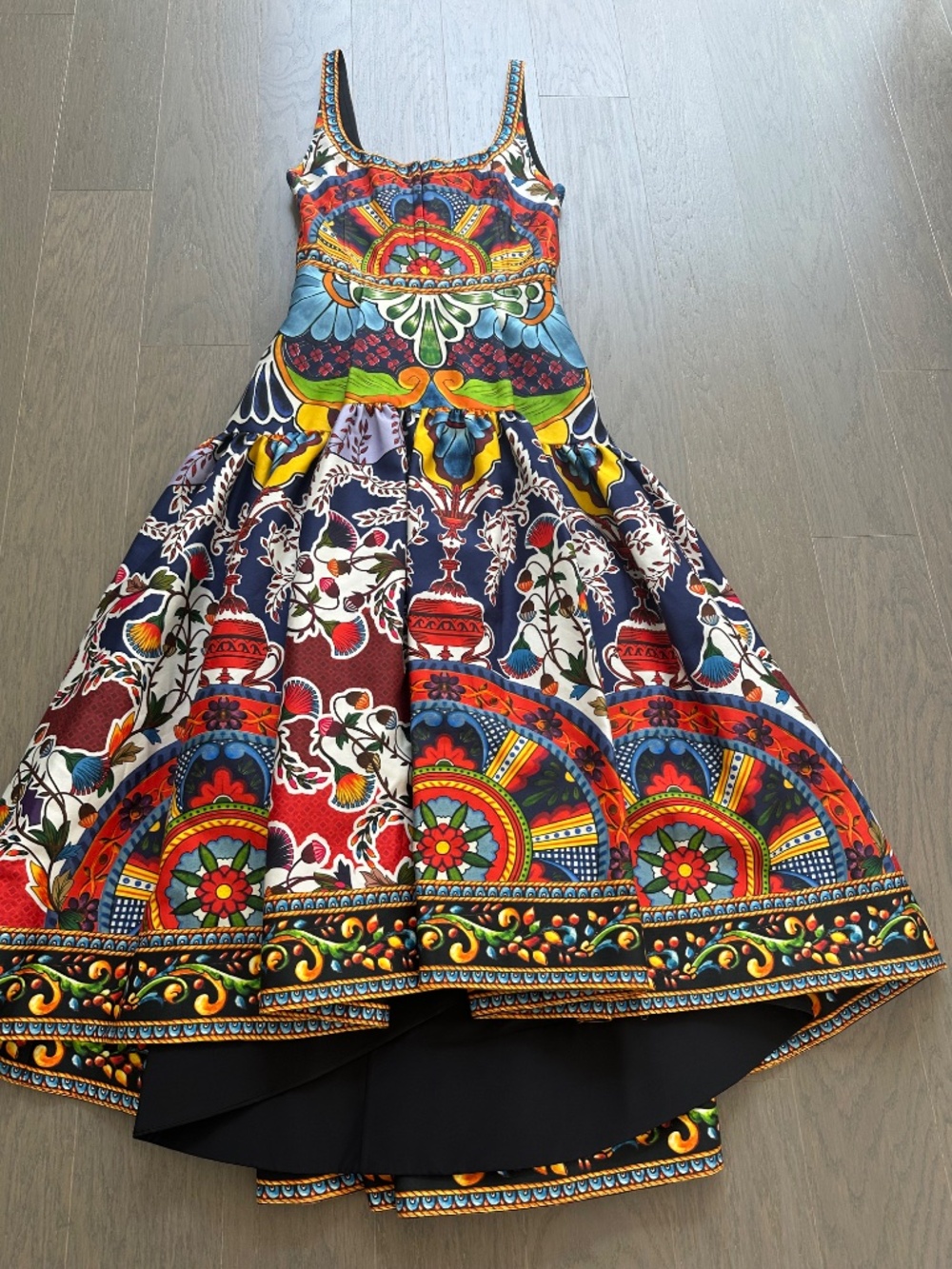 Alice + Olivia DIANA Multicolored Midi Dress Corset - Size 2 - Picture 4 of 9